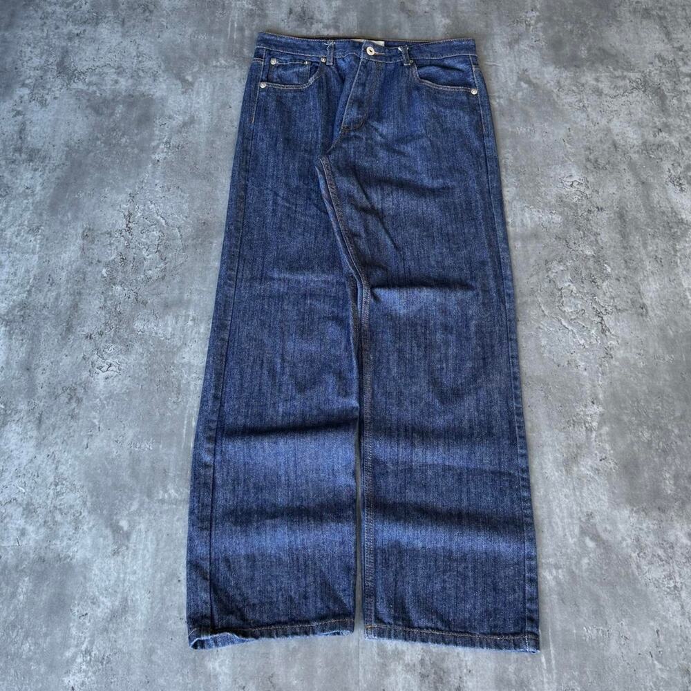 Vintage Y2K Baggy Wide Leg Embroidered Grunge Opium Essential Denim Jeans